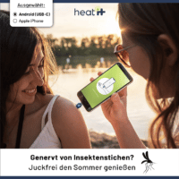 heat it - Smarter Stichheiler für die Behandlung von Juckreiz & Schmerz bei Insektenstichen mit Wärme - für Android (USB-C)