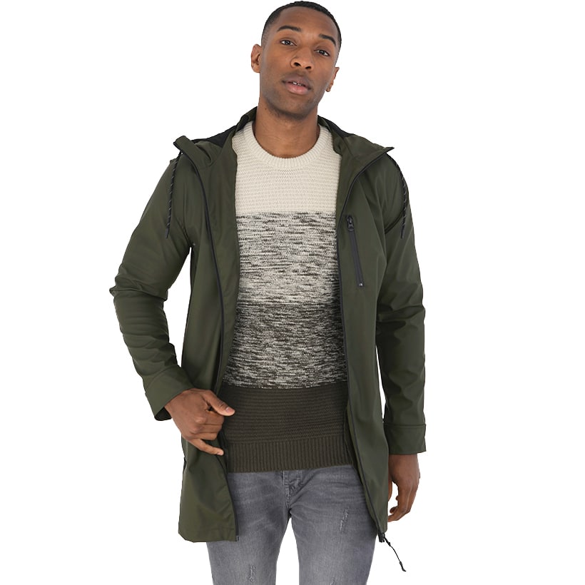 Brave Soul Cheetham Herren Parka in Khaki