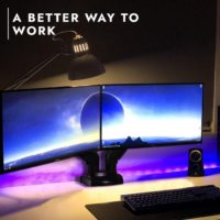 Invision (MX400) Monitor Halterung 2 Monitore für 19 bis 32-Zoll-Bildschirme – VESA 75 & 100 mm