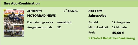 Jahresabo Motorrad News Jahresabo Motorrad News