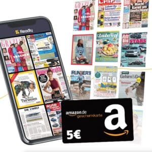 [TOP] 😳 5€ Amazon.de-Gutschein* abstauben + 2 Monate Readly GRATIS 📚