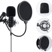 AUKEY USB Kondensator-Mikrofon Set, inkl verstellbarem Ständer (GD-G2)