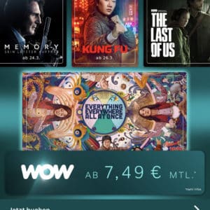 WOW (Sky) 🍿 für 7,49€ mtl. (The Last of Us, Top Gun Maverick, Massive Talent, Elvis, Bullet Train, uvm)