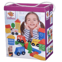 Eichhorn - 50 bunte Holzbausteine City Blocks mit Druck