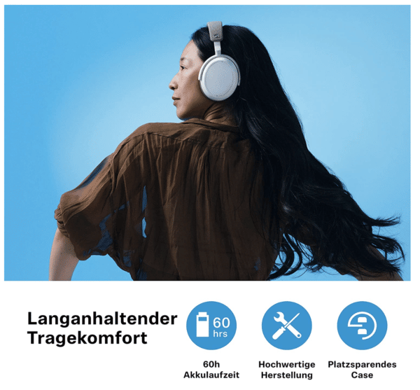 Sennheiser MOMENTUM 4 Wireless Kopfhörer mit Bluetooth - mit adaptiver Geräuschunterdrückung für kristallklare Anrufe