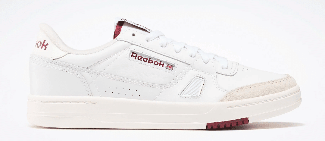 LT Court Sneaker in weiß mit Burgunda Details