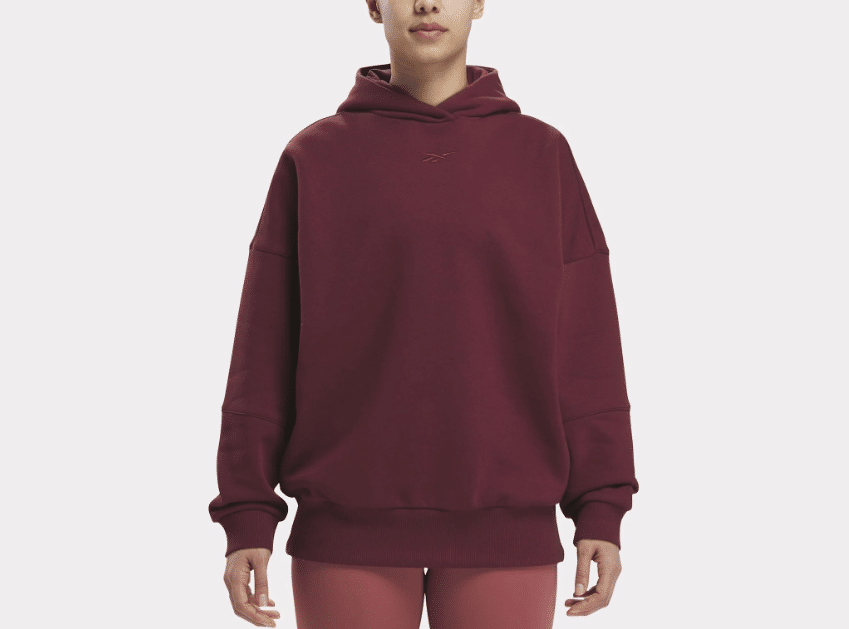 Lux Oversized Damen Hoodie in Dunkelrot
