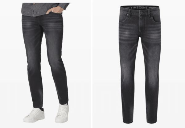 TIMEZONE Herren Jeans SLIM SCOTTTZ - Slim Fit - Schwarz - Light Used Black Wash