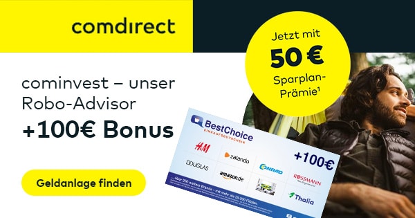 cominvest bonusdeal 150 uebersicht