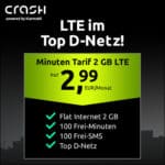 🎉 2GB Vodafone LTE + 100 Min + 100 SMS für 2,99€ mtl. + 9,99€ AG