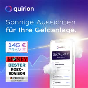 TOP! 🔥 145€ Prämie für 12 Monate Sparplan ab 25€ bei quirion 🔥