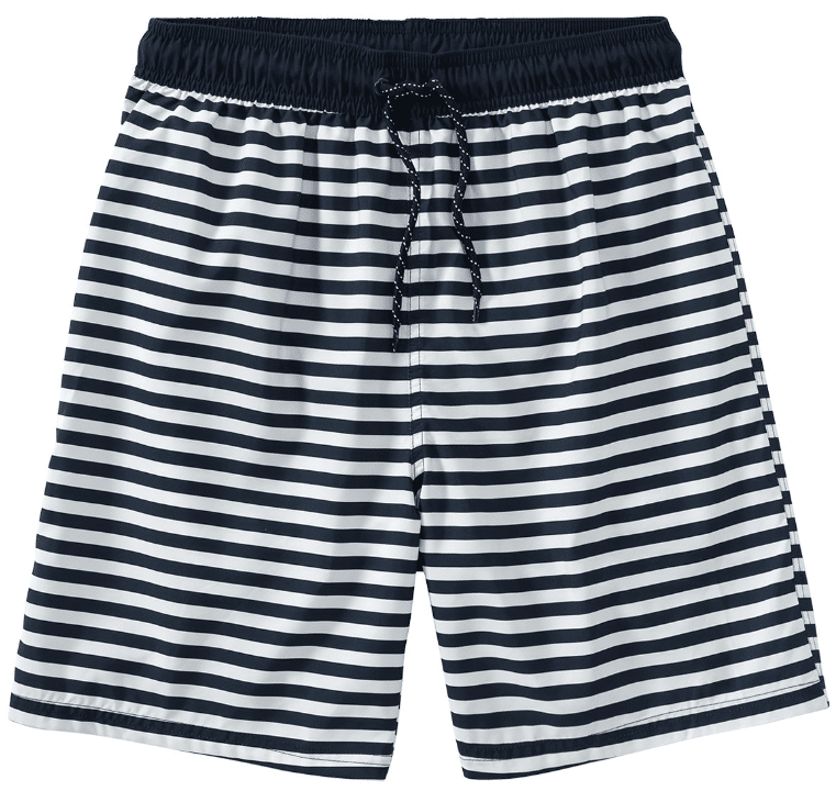 Herren Badeshorts gestreift in schwarz/weiß