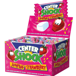 Center Shock Jumping Strawberry, Box mit 100 Kaugummis