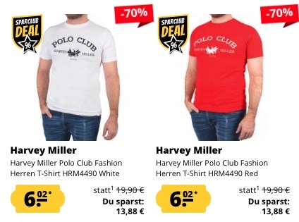 Harvey Miller Polo Club Fashion Herren T Shirt