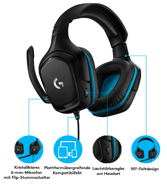Logitech G432 kabelgebundenes Gaming-Headset