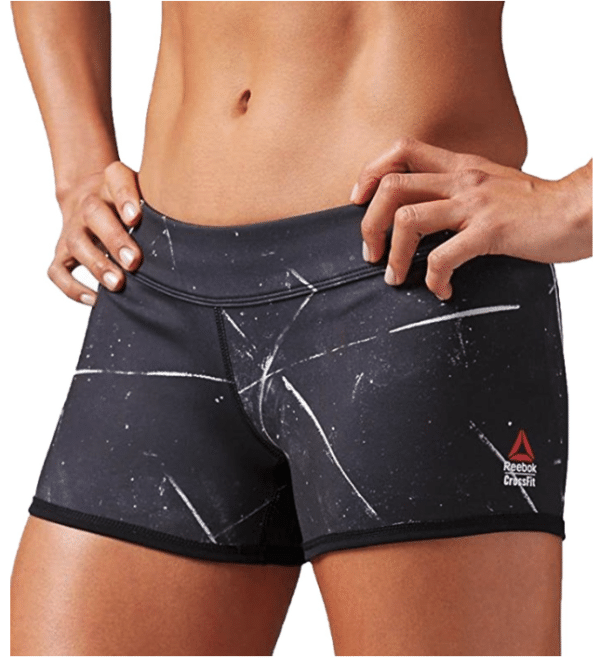 Reebok_Damen_Trainings-Hose_Wende-Shorts_Crossfit_REV_Chase_Booty_Shorts_SchwarzWeiss