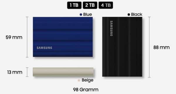 Samsung T7 Shield SSD Festplatte