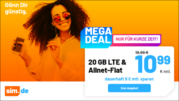 20GB Allnet Flat für 10,99€