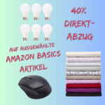 40% Direktabzug auf über 500 Amazon Basics Artikel 💡🛏 z.B. Heimtextilien, Haushaltsartikel & mehr