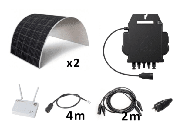 Balkonkraftwerk mit flexiblen Solarmodulen