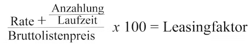 Rechenformel Leasingrate