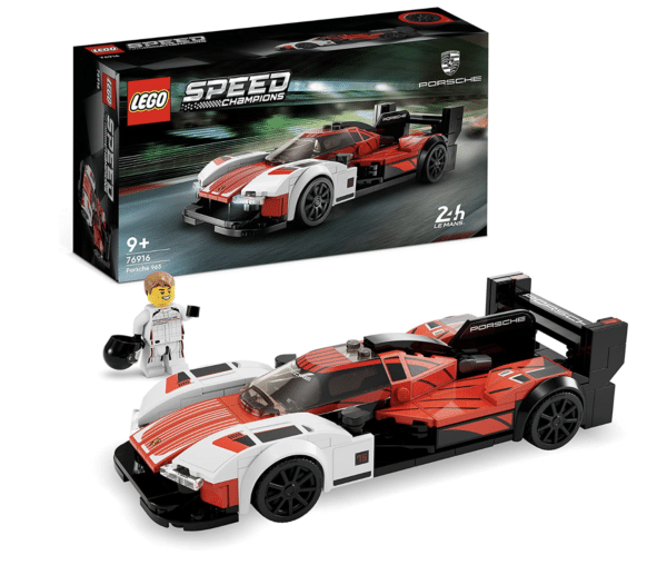 LEGO 76916 Speed Champions Porsche 963, Modellauto-Bausatz, Rennfahrzeug Spielzeug für Kinder, 2023 Sammelset mit Fahrer-Minifigur