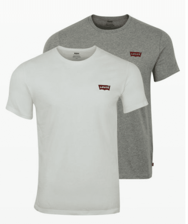 Levis Herren Rundhals T-Shirt Crewneck Graphic Tee - 2er Pack