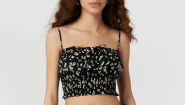 Review Crop Top mit floralem Muster