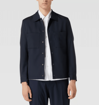 Mc Neal Slim Fit Hemdjacke mit Brusttasche in marineblau