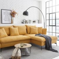 andas Ecksofa Livorno in Gelb