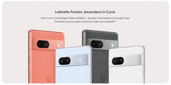 Farben Google Pixel 7a