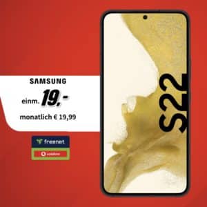 TOP 📲 Samsung Galaxy S22 5G für 19€ + 10GB LTE (Vodafone) für 19,99€ mtl. (eff. gratis)