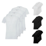 4er Pack Levi's Herren T-Shirts (V- oder Crew-Neck, schwarz, weiß)