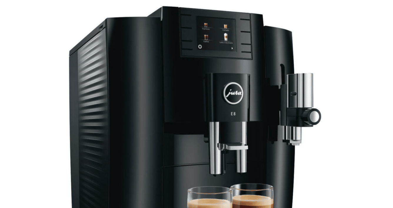 JURA E8 (EB) Kaffeevollautomat Piano Black in der Detailansicht