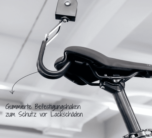 FISCHER Fahrradlift Plus | Tragkraft bis 30 kg | Fahrradhalterung | Deckenhalterung für Fahrräder und E-Bikes | Bis zu 4 m Deckenhöhe | mechanisch | Deckenlift