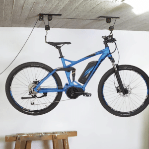 FISCHER Fahrradlift Plus | Tragkraft bis 30 kg | Fahrradhalterung | Deckenhalterung für Fahrräder und E-Bikes | Bis zu 4 m Deckenhöhe | mechanisch | Deckenlift