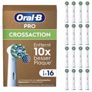 Oral B Pro CrossAction Aufsteckbuersten fuer elektrische Zahnbuerste 16 Stueck