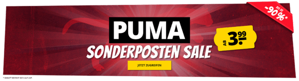 PUMA Sonderposten Sale drei Affiliate