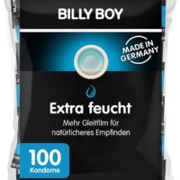 Billy Boy Extra Feucht Kondome mit mehr Gleitfilm Premium Großpackung, transparent, 100er Pack