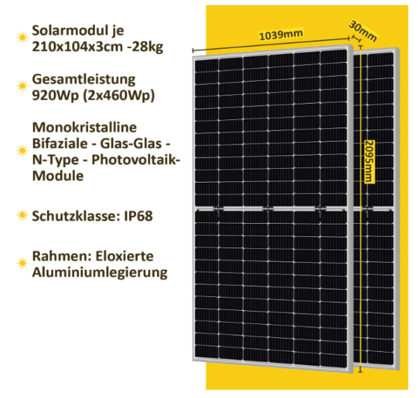 Solarmodule Balkonkraftwerk DUR-line
