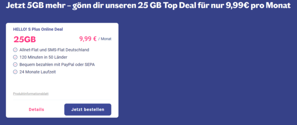 Lebara 25GB für 10,99€