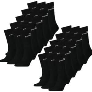 PUMA Unisex Sport Socken CLASSIC SPORT CREW 12er Pack 18er Pack 30er Pack 35 38 39 42 43 46 47 49 Schwarz Weiss Grau 2025 01 19 10 51 37