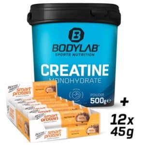 Bodylab Creatin und Dextro Energy Creamn Crunchy High Protein Bars
