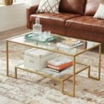 [Letzte Chance] Vasagle (Songmics) Couchtisch mit 2 Ablagen 🤩 aus Hartglas & Metall