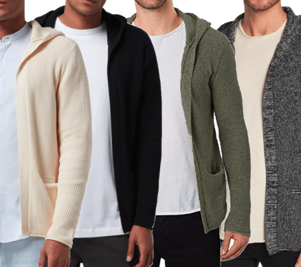 REDEFINED REBEL Cabe Knit Herren Cardigan Strick-Jacke mit Kapuze TINCSN498