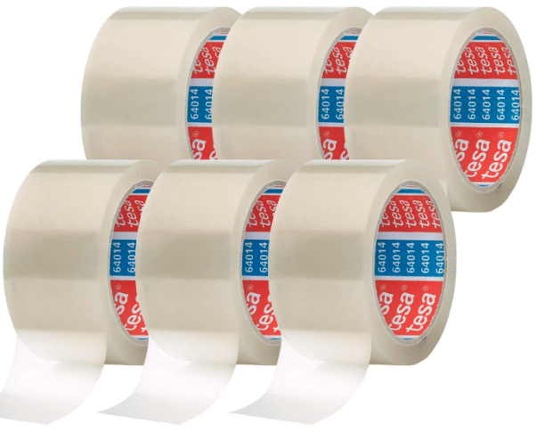 6x tesapack (6 Rollen je 66 m) 📦 Geräuscharmes Paketklebeband zum