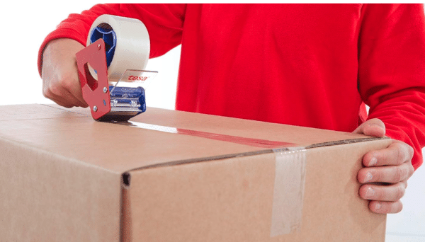 tesapack_64014_im_6er_Pack_-_Geraeuscharmes_Paketklebeband_zum_Verpacken_von_Paketen_und_Versandschachteln_-_transparent_-_6_Rollen_je_66_m