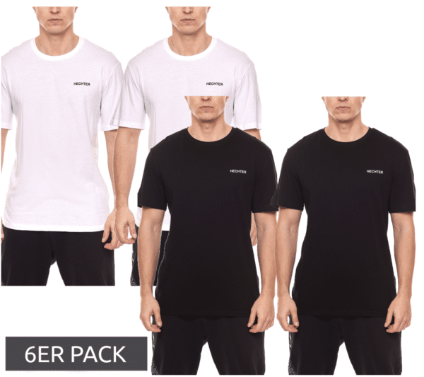6er Pack HECHTER STUDIO Herren Rundhals-Shirt Baumwoll T-Shirt NI58100