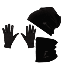 Reusch Winterset bestehend aus Handschuhen, Halswärmer und Mütze in schwarz