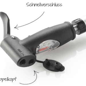 FISCHER_Mini-Luftpumpe_mit_Manometer_Doppelhub-Technik